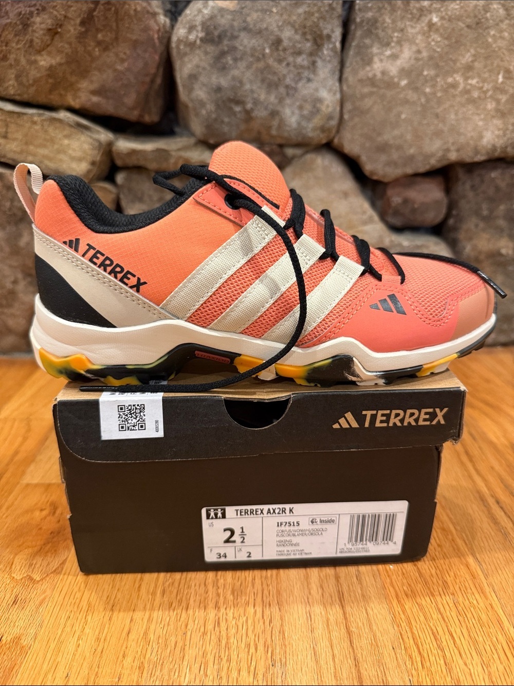 New Adidas  Terrex AX2R K Kids', Orange, Size 2.5